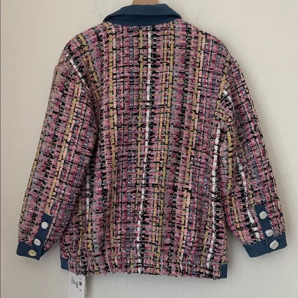 NWT Endless Rose Pink and Blue Tweed jacket size small - looks so Chanel - Picture 7 of 11